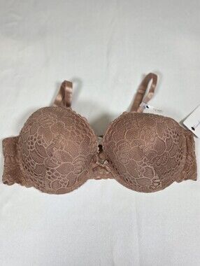 FRENCH AFFAIR sz 40DD Peach Lace Women Bra Very Sexy Undewire